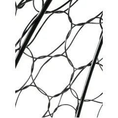 Кресло подвесное с ротангом Капля черное с зеленой подушкой