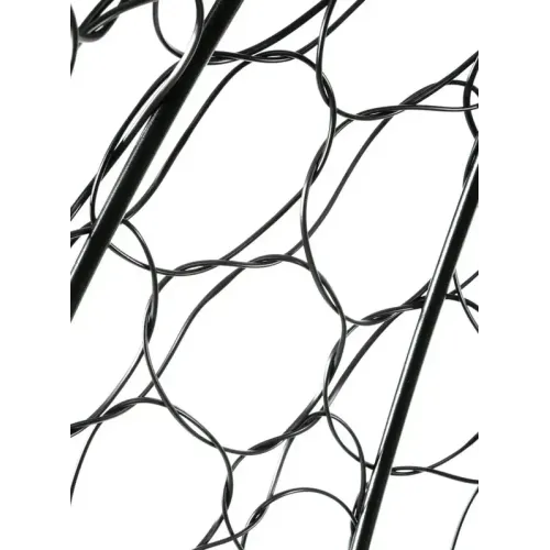 Кресло подвесное с ротангом Капля черное с зеленой подушкой