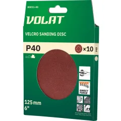 Круг шлиф. ВОЛАТ 125мм, Р 40, 10шт (80011-40)
