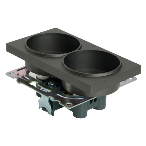 Розетка 2-ая 2P Катрин графит с защитной шторкой GLS10-7113-06