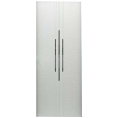 /Дверное полотно Сафари 2 ДГ 70 белый , пленка с финиш-эффектом (имитация стекла, серый) ЛИКВИДАЦИЯ