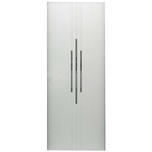 /Дверное полотно Сафари 2 ДГ 70 белый , пленка с финиш-эффектом (имитация стекла, серый) ЛИКВИДАЦИЯ