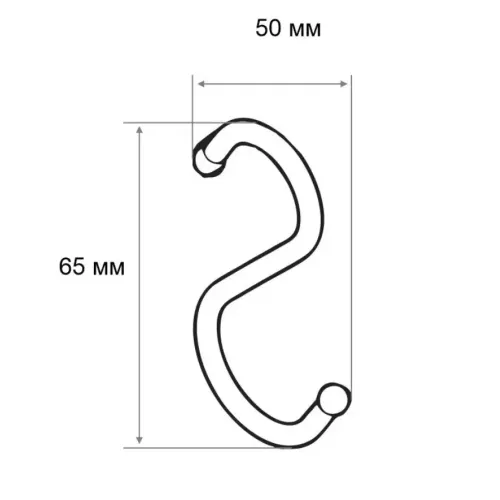 |Крючок для рейлинга TRODOS одинарный, 5 шт, черный, АЕ-414, 101351 (471582)