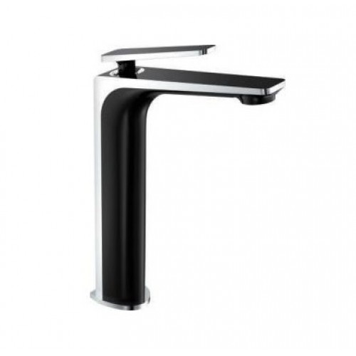 Смеситель для умывальника FRAP F1057-2 высокий, черный/хром