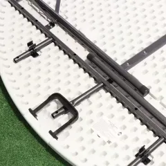 Мебель садовая Green Days Марьяна MAX 180х180х74см круглый стол+6 стульев, пластиковая столешница, белый (354923)