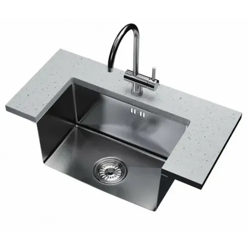 Мойка нерж. подст.монтаж MIXLINE PRO 53х43 тол. 3 мм, сатин, с сифоном