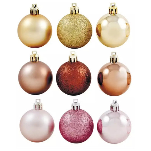 Шары новогодние набор 9шт 6см 