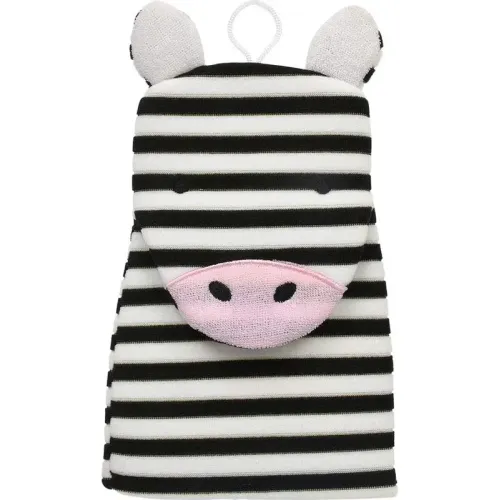 Мочалка Варежка Зебра 23*13см 