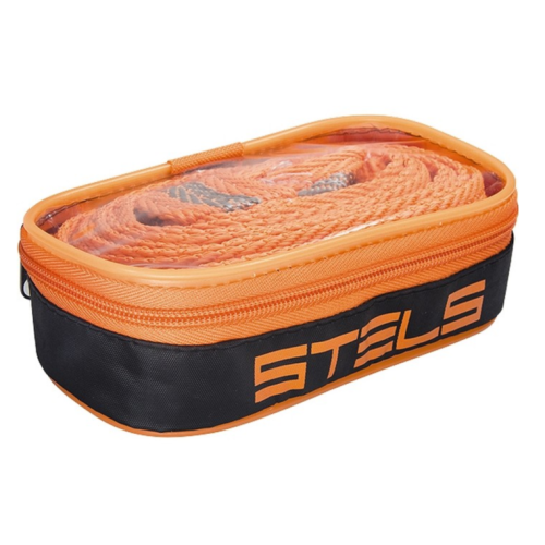 Трос буксировочный STELS 2,5т, 2 крюка, сумка на молнии (54377)