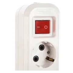 Колодка 3-пост. 2P+E бел. с выкл. 16А UNIVersal S303