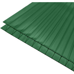 Поликарбонат  сотовый  6мм зеленый 12*2,1м (10лет) Продаётся КРАТНО 3м!!!