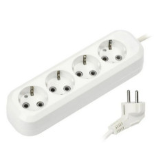 Удлинитель 4-мест. 1,5м 2P+Е бел. 16А (ПВС 3х1) 1-2.SALE (860484)