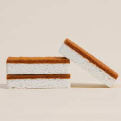 Губки для посуды SL Home из древесной целлюлозы с кокосовым абразивом 3шт (10243156)