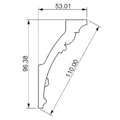 Плинтус потолочный 29-GP 2м