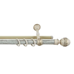 Карниз+шина Валанс d28 чайное золото/патина (пластик) 200см Ле-Гранд (5)