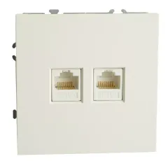 Розетка PC+PC ЭМИЛИ белый RST00-5111-01