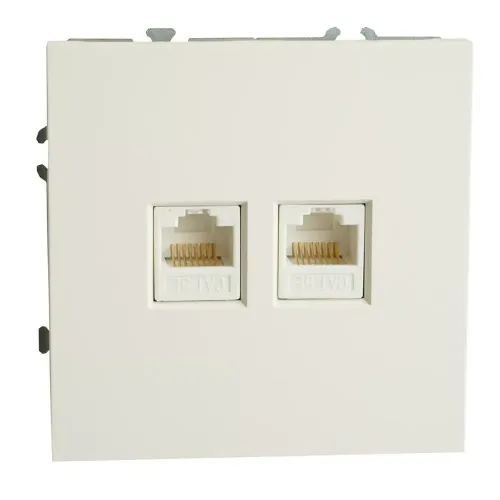 Розетка PC+PC ЭМИЛИ белый RST00-5111-01