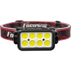 Фонарь налобный FOCUSray 1301 8 диодов 3W COB,акку 18650 1200 мАН,3,7V встроенный,сенсор,индикатор заряда