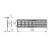 Дренаж решётка чугун. ячеистая NORMA DN100 C250 500*136*15 (31023С)