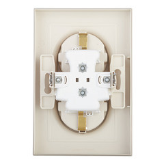 Розетка 2-ая 2P+E AtlasDesign шторки в сборе беж. SchE ATN000226
