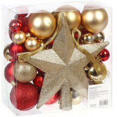 Шары новогодние набор 48шт SYQA-0122307 красный, золотой