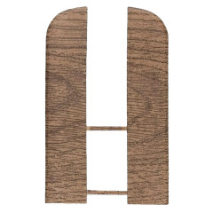 Заглушка торцевая для вспененного плинтуса Классик 80мм/Дуб рустик 220