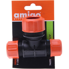 Тройник Amigo для шлангов  1/2-1/2-3/4 (74011)
