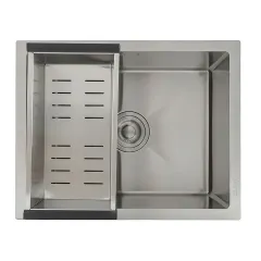Мойка нерж. врезная GAPPO 50х40х21,5 см тол. 3 мм, сатин (сифон, коландер) GS5040