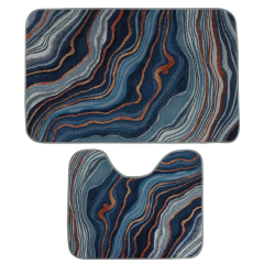 Набор ковриков для ванной и туалета 2шт ДОЛЯНА 50х80см+50х40см 