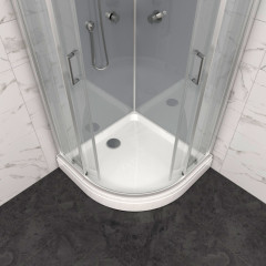 Душевая кабина ТРИТОН 90х90см низ. поддон, ПРАЙМ САТИН, серое заднее стекло, М3 (3 кор)