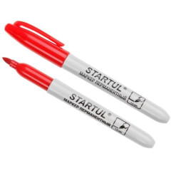 Маркер STARTUL красный перманентный фетровый (ST4350-03)