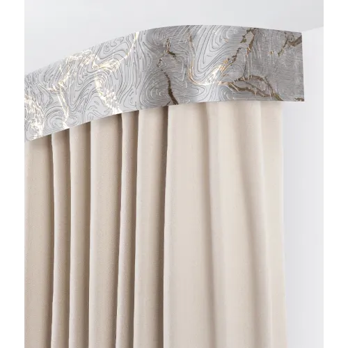 Карниз Ле-Гранд Глэдис 2,4м (2ряд) мрамор золото с поворотами (3)