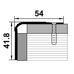Порог-угол внешний 54*41,8мм 0,9 Дуб арктик (Лука ПУ 02.900.105)