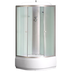 Душевая кабина EVA GOLD 90х90см выс. поддон, белое заднее стекло, F902WS (3кор.)