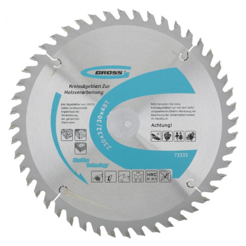 Диск пильный GROSS 230 x 30/32 x 48Т (73333)