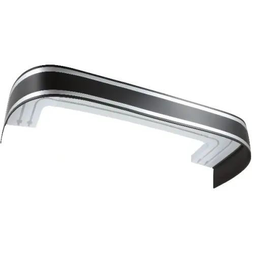 Карниз Ле-Гранд Лайн 2,0м (2ряд) венге/хром с поворотами (5)