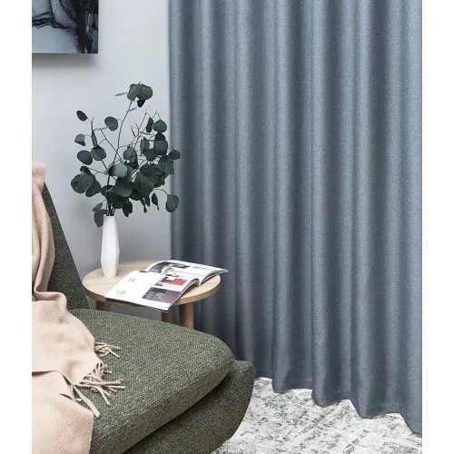 Портьера Ле-Гранд Осло 180*260 серо-голубой