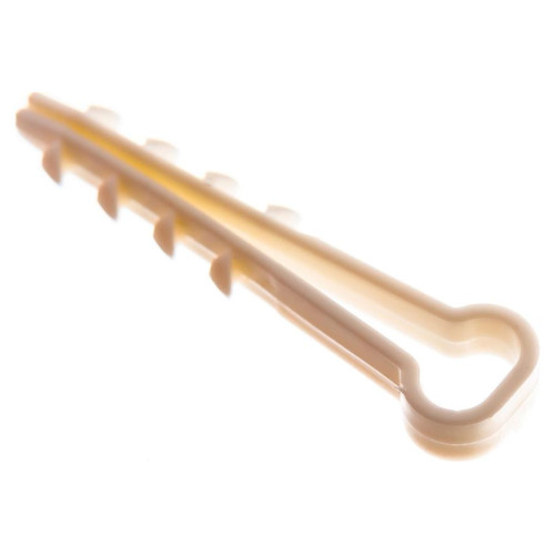 Дюбель хомут Т-образный 5-8мм нейлон бел. (уп.100шт) Fortisflex 59234