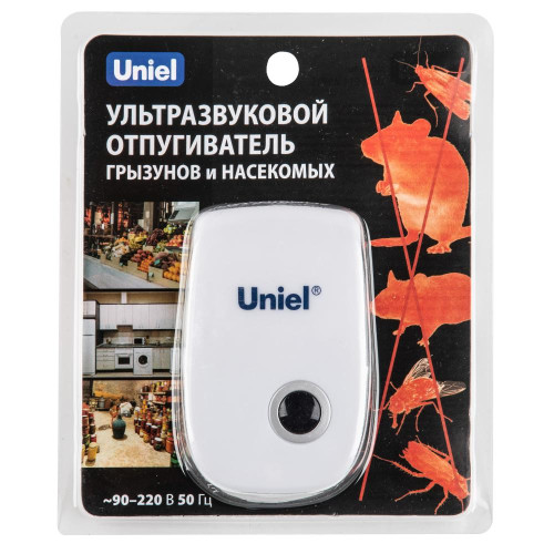 Отпугиватель грызунов,тараканов,комаров Uniel ультразвуковой до 80м2 (UDR-E11)
