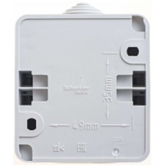 Выключатель О/У 1-кл ЭТЮД IP44 серый BA10-041C (82993)