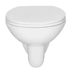 Унитаз-подвесной EVA GOLD K701 белый, сид. дюропласт тонкое, безободковый