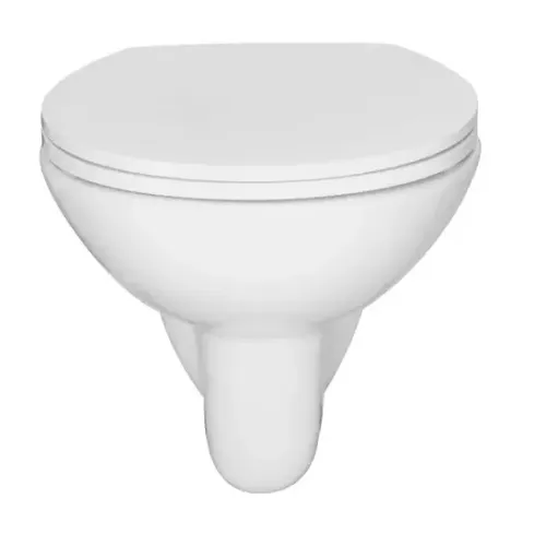 Унитаз-подвесной EVA GOLD K701 белый, сид. дюропласт тонкое, безободковый