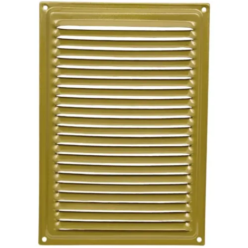 Решетка металлическая с сеткой 170*240ВР золото