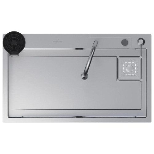 Мойка нерж. врезная MIXLINE PRO 750х460х215мм V2.0,сатин, сиф/доз/смесит/кол/д.р/о.с