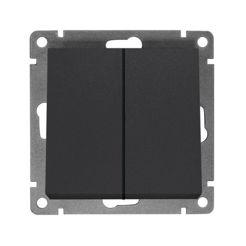 Выключатель 2-кл UNIVersal Афина 10A графит A0023-Gr