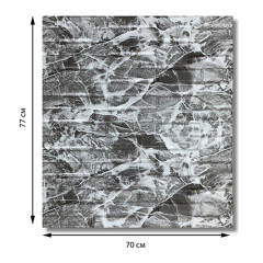 Панель ПВХ самоклеящаяся 3D МРАМОР ЧЕРНО-БЕЛЫЙ 700*770 (10)