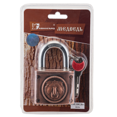 /Замок навесной АЛЛЮР ВС2М-60 Медведь медь d11,5мм (12253)