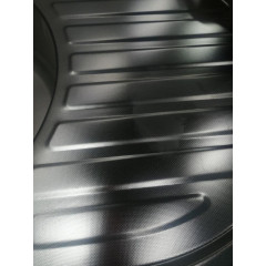 Мойка нерж. врезная MIXLINE овальная 50х77 тол. 0,8мм, левый выпуск, декор (сифон)