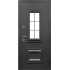 /Дверь метал. PROTERMA 11 см 3D Стеклопакет Букле графит/Белый матовый (2050*860, Правая)