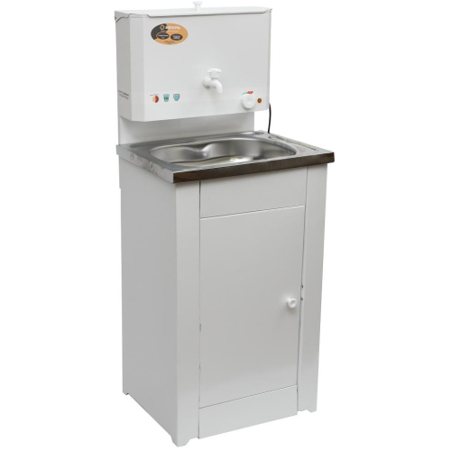 Умывальник дачный ВИХРЬ КОМФОРТ (74/4/6) с подогревом, нержавеющая мойка, цвет белый